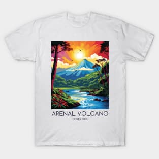 A Pop Art Travel Print of the Arenal Volcano - Costa Rica T-Shirt